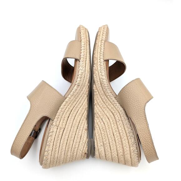 SoftWalk Hartley Espadrille Wedge Sandal Women's Leather Beige Size US9M EU40 - Picture 10 of 12